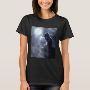 T-shirt Mème de chat drôle Chat fumant Chat pensif Humour
