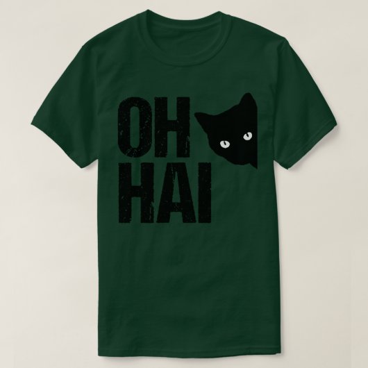 T-shirt Mème de chat drôle Oh Hai (Design devant)