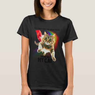 T-shirt Mème de chat drôle pour hommes femmes Chat volant
