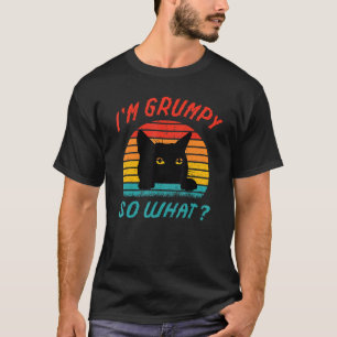 T-shirt Mème de chat en colère Je suis grincheux donc 3