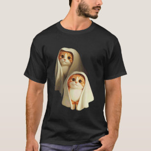 T-shirt Mème de chat fantôme Costume drôle d'Halloween pou
