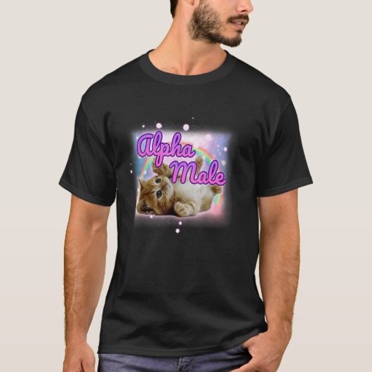 T-shirt Mème de chat mâle alpha (Devant)