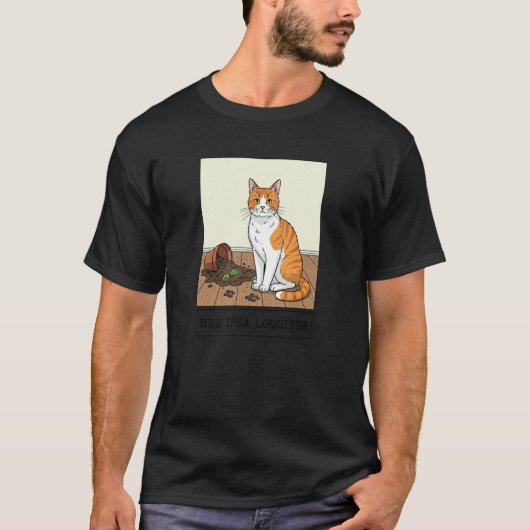 T-shirt Mème de chat Res Ipsa Loquitur (Devant)