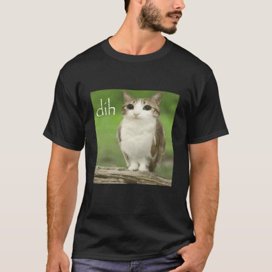 T-shirt Mème de chat rigolo Dih corrompu Chouette Brainrot (Devant)
