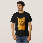 T-shirt Mème de chat stupide cool drôle chat fumant cigare (Devant entier)