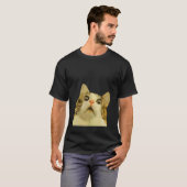 T-shirt Mème de chat troll troll effrayé freaked populaire (Devant entier)