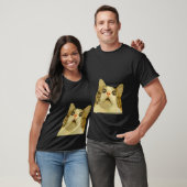 T-shirt Mème de chat troll troll effrayé freaked populaire (Unisexe)