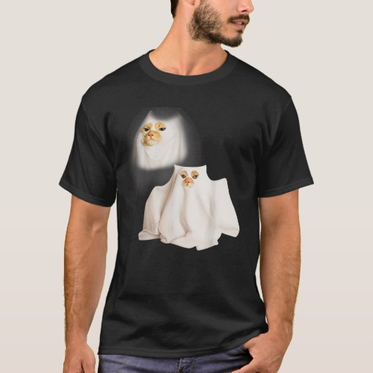 T-shirt Mème de chaton fantôme Chat fantôme Drôle de chat (Devant)