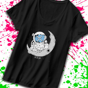 T-shirt Mème de crypto XRP Cryptomonnaie Cute Astronaut Mo