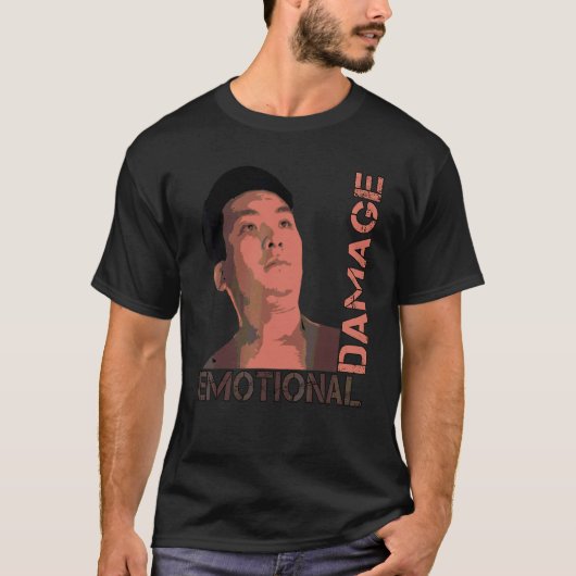 T-shirt Mème de dommages émotionnels Steven He mème Citati (Devant)