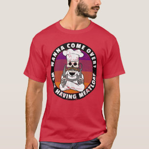 T-shirt Mème de film d'horreur drôle Chef servant un pain