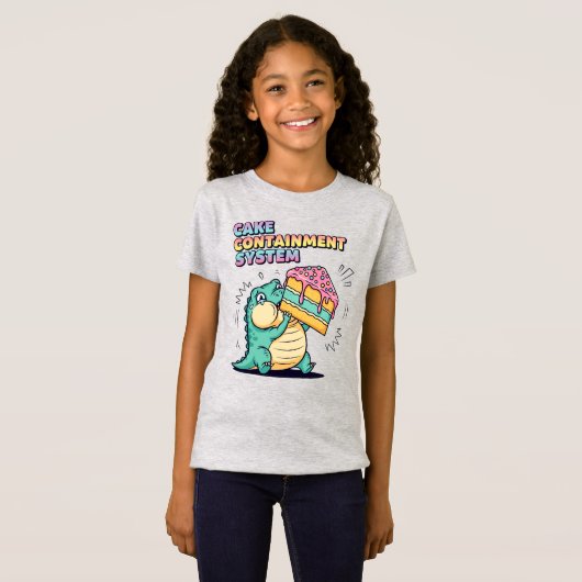 T-Shirt Mème de gâteau Chubby Dinosaur (Devant entier)