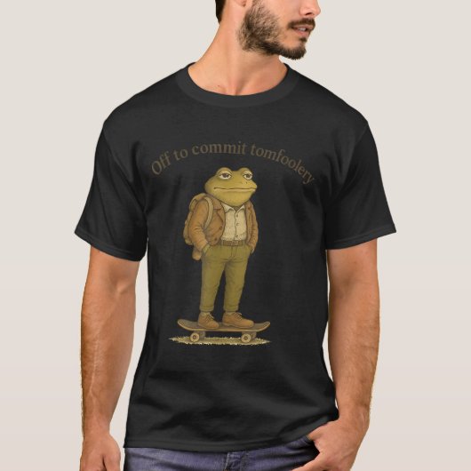 T-shirt Mème de grenouille drôle Humour sot foncé pour eng (Devant)