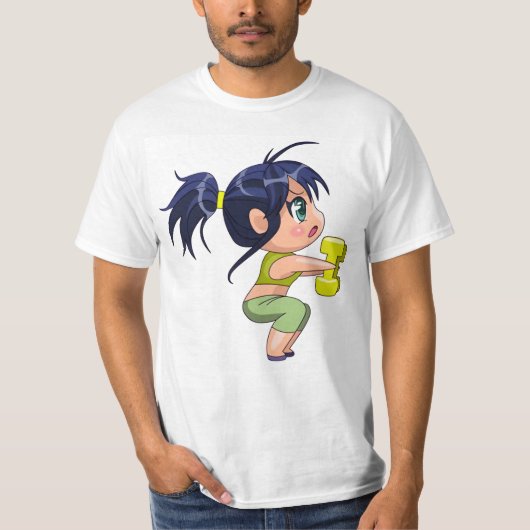 T-shirt mème de gym anime (Devant)