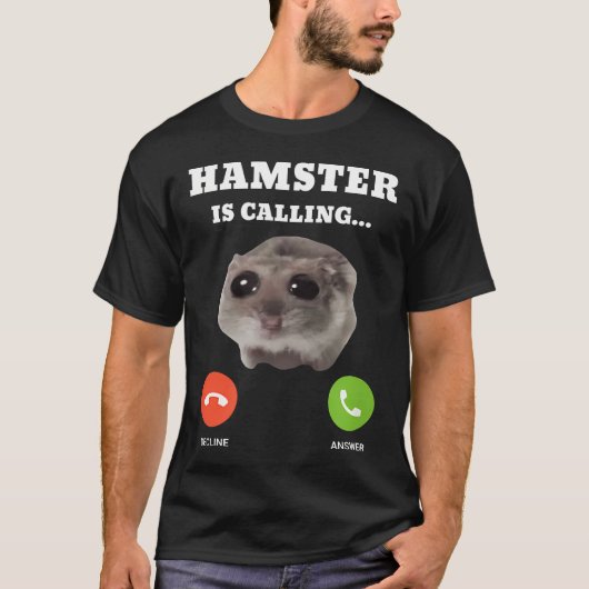T-shirt Mème de hamster triste est (Devant)