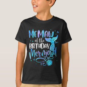 T-shirt Mémé de la famille de sirène d'anniversaire appari