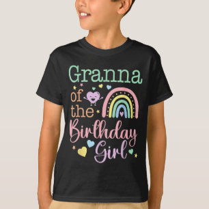 T-shirt Mémé de la fille d'anniversaire famille arc-en-cie