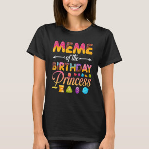 T-shirt Mème De L'Anniversaire Princesse Donut Fille Anniv