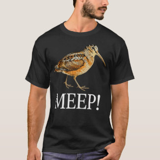 T-shirt Mème de l'oiseau Meep Oiseaux regardant la bécasse