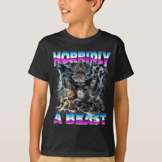 T-shirt Mème de loup alpha drôle design morbide de bête