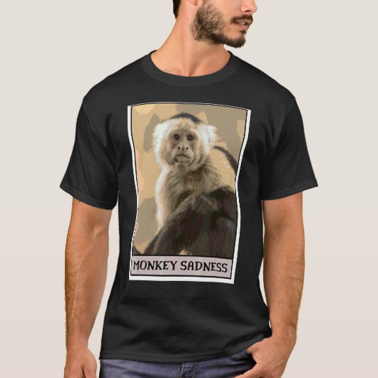 T-shirt Mème de Pleuration de singe de tristesse (Devant)