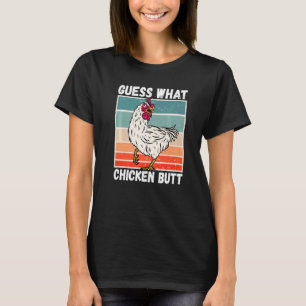T-shirt Mème de poulet devine quoi cul de poulet 1