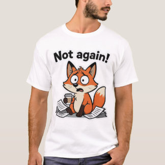 T-shirt Mème de renard dessin animé drôle