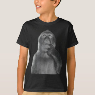 T-shirt Mème de singe pensant drôle Rotation cérébrale du