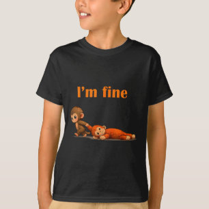 T-shirt Mème de singe qui frappe l'animal en peluche câlin