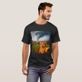 T-shirt Mème de Tornade de Selfie de Chat Drôle (Devant entier)