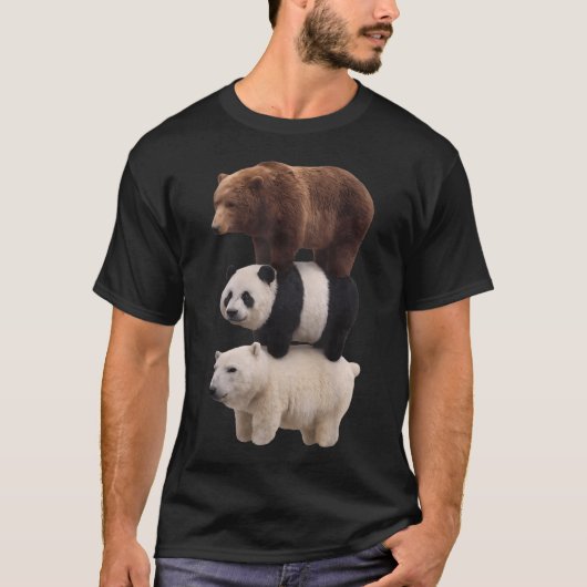 T-shirt Mème de We Bears Realistic Stacked Bares (Devant)