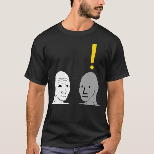 T-shirt Meme de Wojak (Devant)