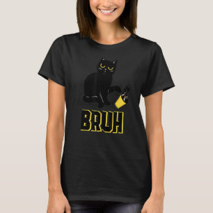 T-shirt Mème disant Bruh avec Cat Salutations Joke