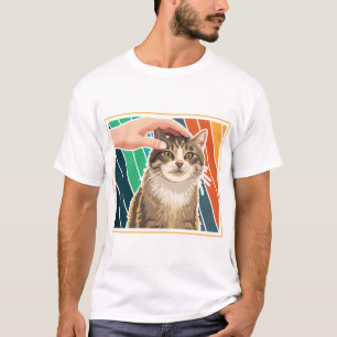 T-shirt Mème drôle d'art rétro vintage pour caresser le ch