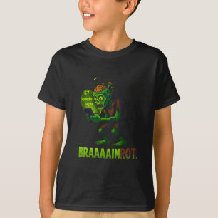 T-shirt Mème drôle de cerveau pourri de zombie 6 7 Hallowe