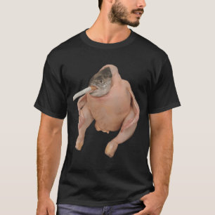 T-shirt Mème drôle de poisson poulet fumant une cigarette