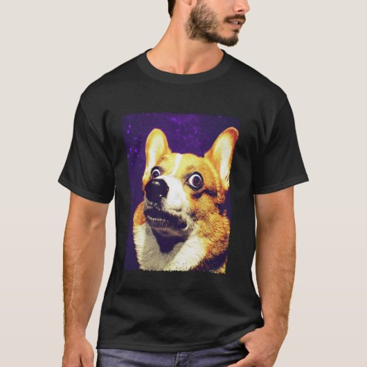 T-shirt Mème drôle du visage de Corgi (Devant)
