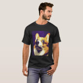 T-shirt Mème drôle du visage de Corgi (Devant entier)