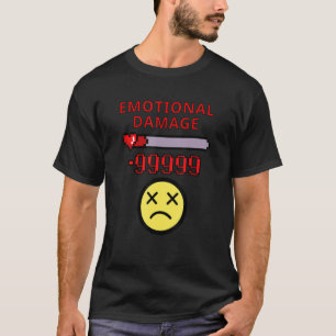 T-shirt Mème Drôle Rouleau Pour Dommages Émotionnels