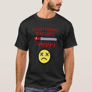 T-shirt Mème Drôle Rouleau Pour Dommages Émotionnels