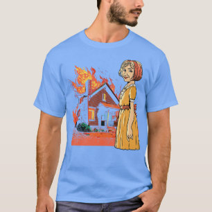 T-shirt Mème drôle sur Internet Smiling Girl with Burning 