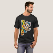 T-shirt Mème du mur de bouldering Chat Grimpeur (Devant entier)