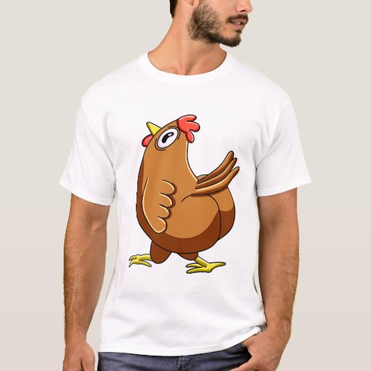 T-shirt Mème du poulet confus (Devant)