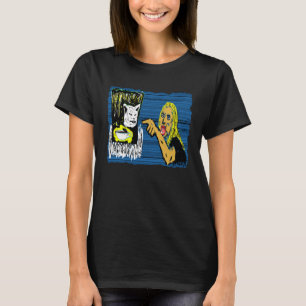 T-shirt Mème d'une femme criant après un chat Mème esthét