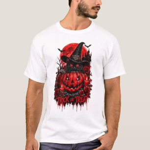 T-shirt Même énergie effrayante Raven Pumpkin gothique Hal