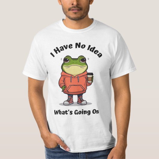 T-shirt Mème existentiel de grenouille idiote (Devant)