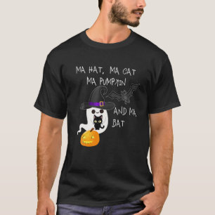 T-shirt Mème Fantôme Drôle - Ma Casquette Ma Cat Ma Citrou