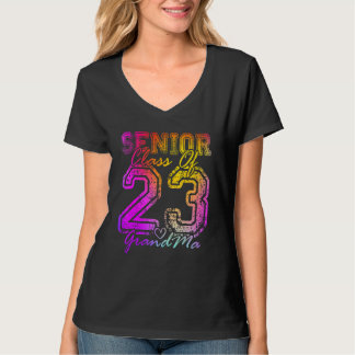 T-shirt Mémé fière colorée cœur mignon diplômée senior