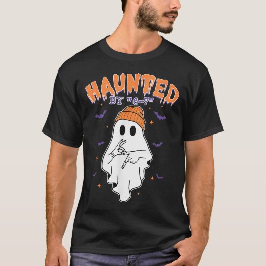 T-shirt Mème Halloween Hanté (Devant)