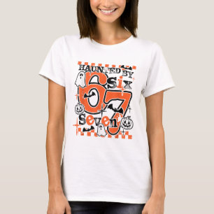 T-shirt Mème hanté 67 Six Sept 6-7 Blague drôle d'Internet